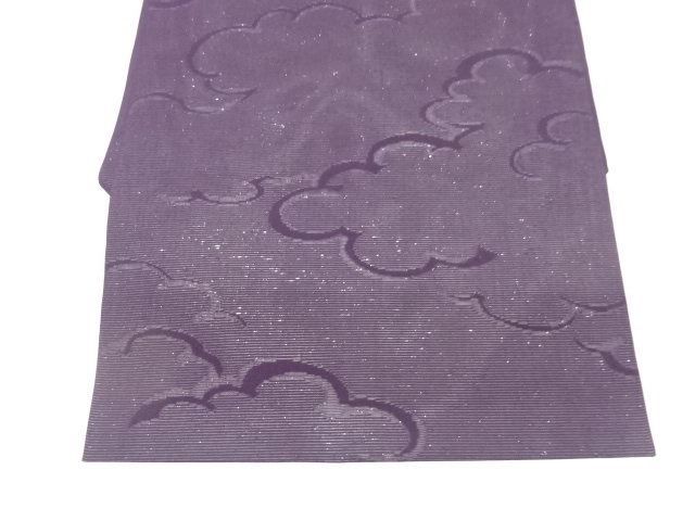  絽雲模様織出し名古屋帯